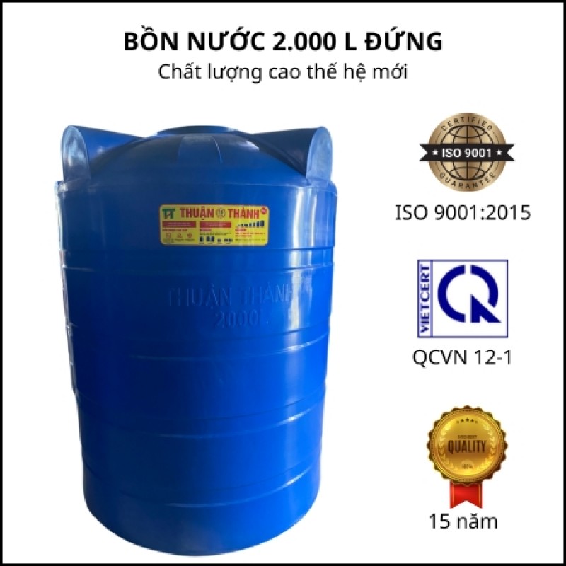 Bồn nước 2000L đứng Thuận Thành